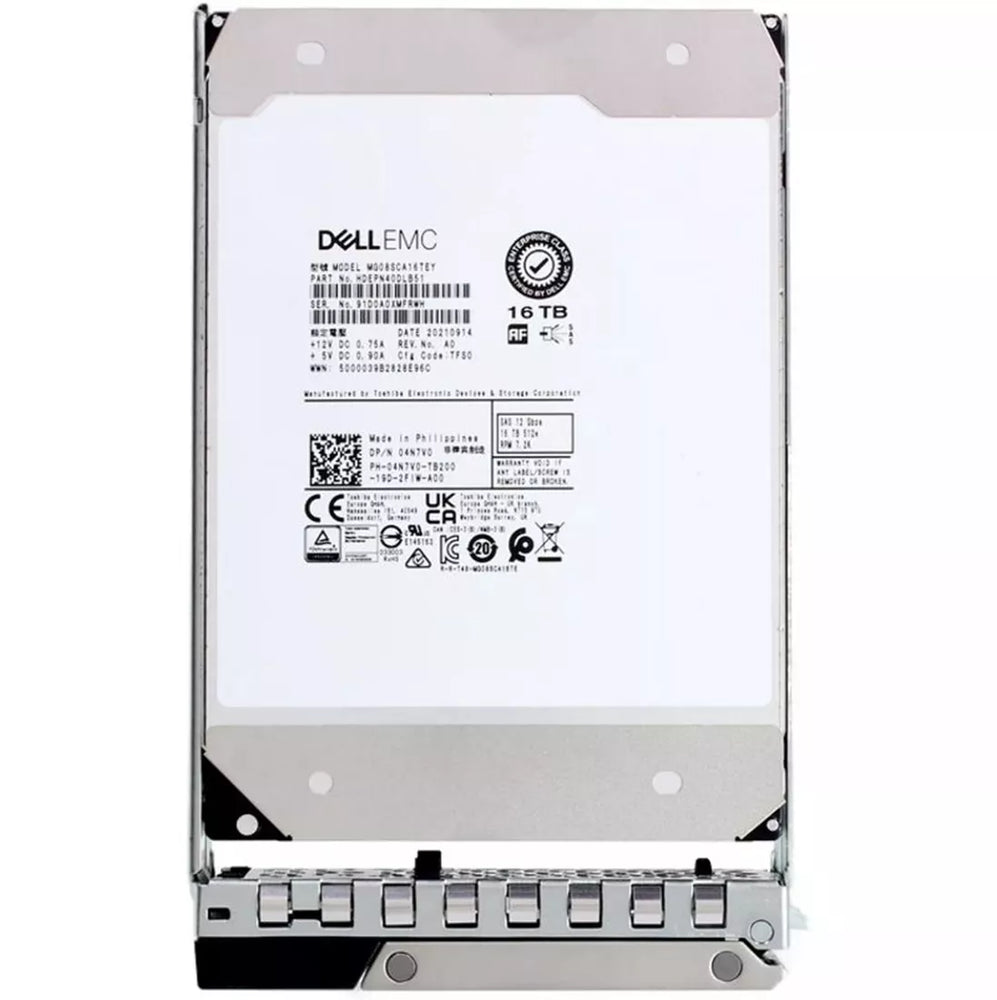 Dell 4N7V0 16TB 7.2K RPM SAS 12Gbps 512e 3.5in Hot-Plug Hard Drive with 14G Kit | USED