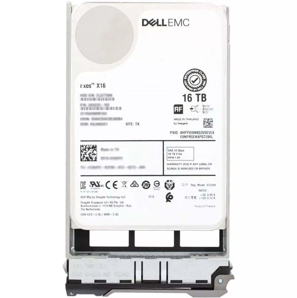 Dell 4N7V0 16TB 7.2K RPM SAS-12Gbps 512e 3.5in Hot-Plug Hard Drive with Tray | USED