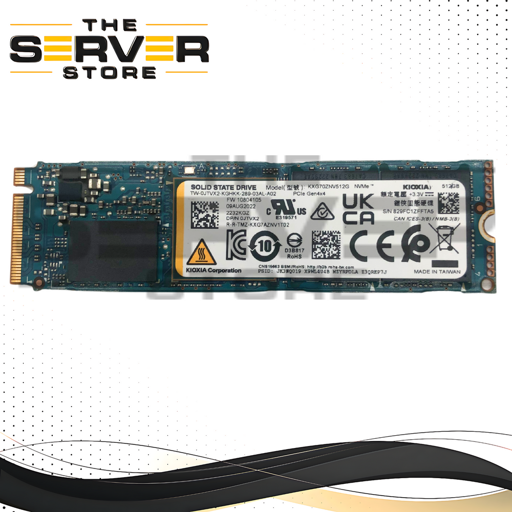 Dell 512GB NVMe M.2 2280 Gen 4.0 x4 SSD Kioxia XG7/BG5 KXG70ZNV512G 0JTVX2 JTVX2