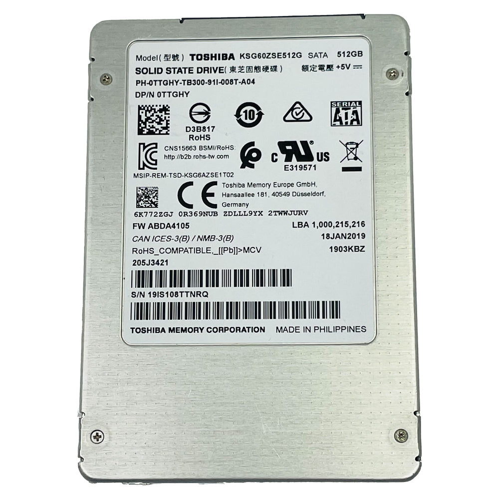 Dell 512GB SATA 6G SFF 2.5" SSD Toshiba 0TTGHY
