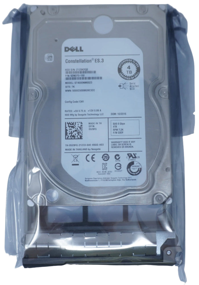 529FG — Dell 4TB 7200rpm SAS 3.5in for PowerEdge Server ST4000NM0