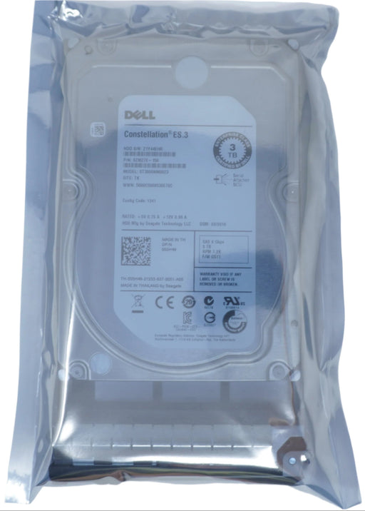 55H49 — Dell Seagate 3TB 7.2K 6G 3.5" SAS Hard Drive ST3000NM0023