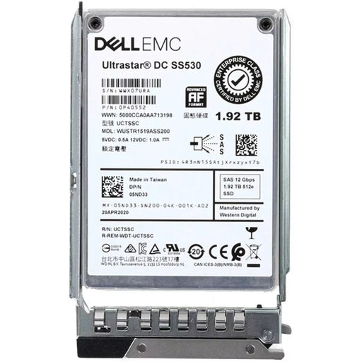 Dell 5ND33 1.92TB SAS-12Gbps Read Intensive 1DWPD 2.5Inch SSD | USED