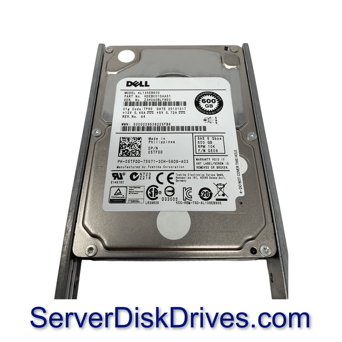 5TFDD — Dell 600gb 10k 6G 2.5in AL13SEB600 SAS Hard Drive