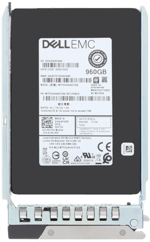 Dell 5V73V 960GB SATA Mix Use 6Gbps TLC 2.5in Solid State Drive | USED