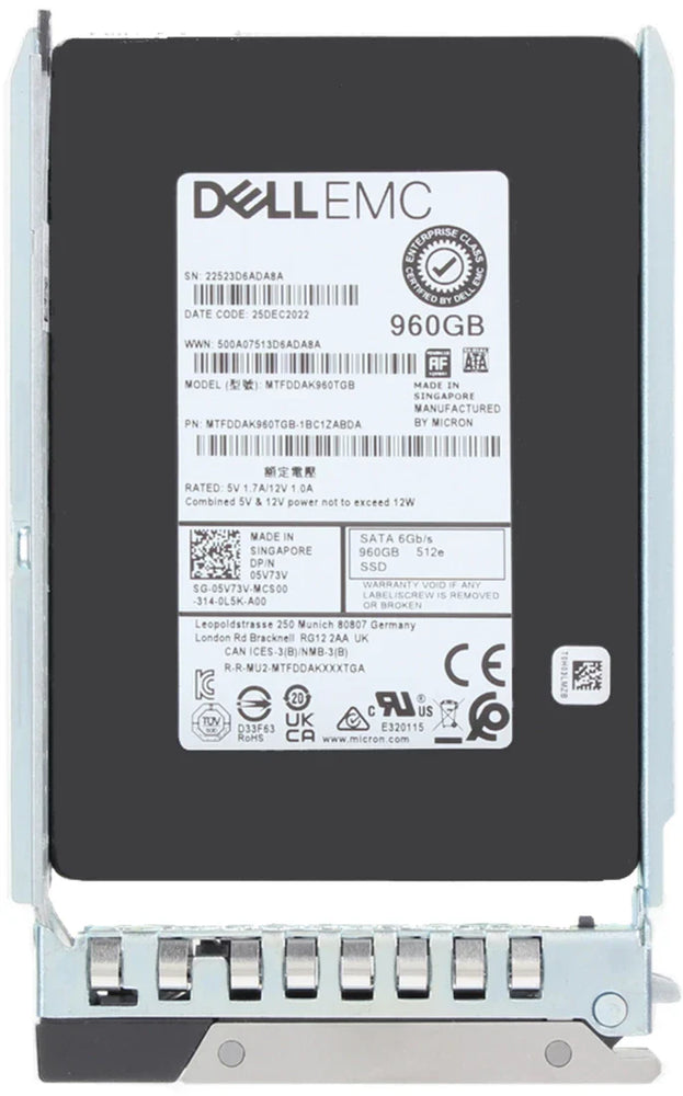 Dell 5V73V 960GB SATA Mix Use 6Gbps TLC 2.5in Solid State Drive | USED