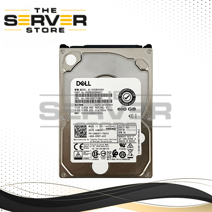 Dell 600GB SAS 12G 10K SFF 2.5" HDD Toshiba AL15SEB HDEBL84DAB51 AL15SEB060NY