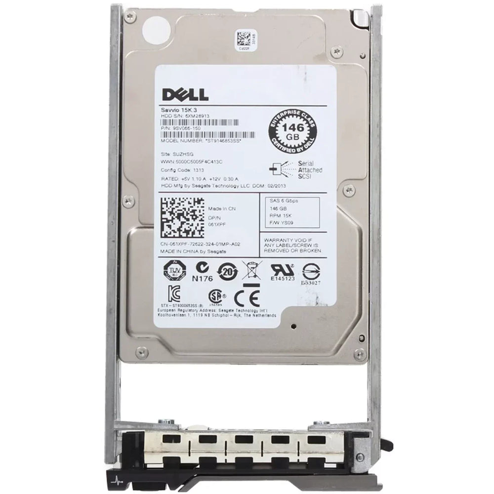 Dell 61XPF 146GB 15K SAS 6Gbps 2.5" Hot-Swap HDD with Tray | USED