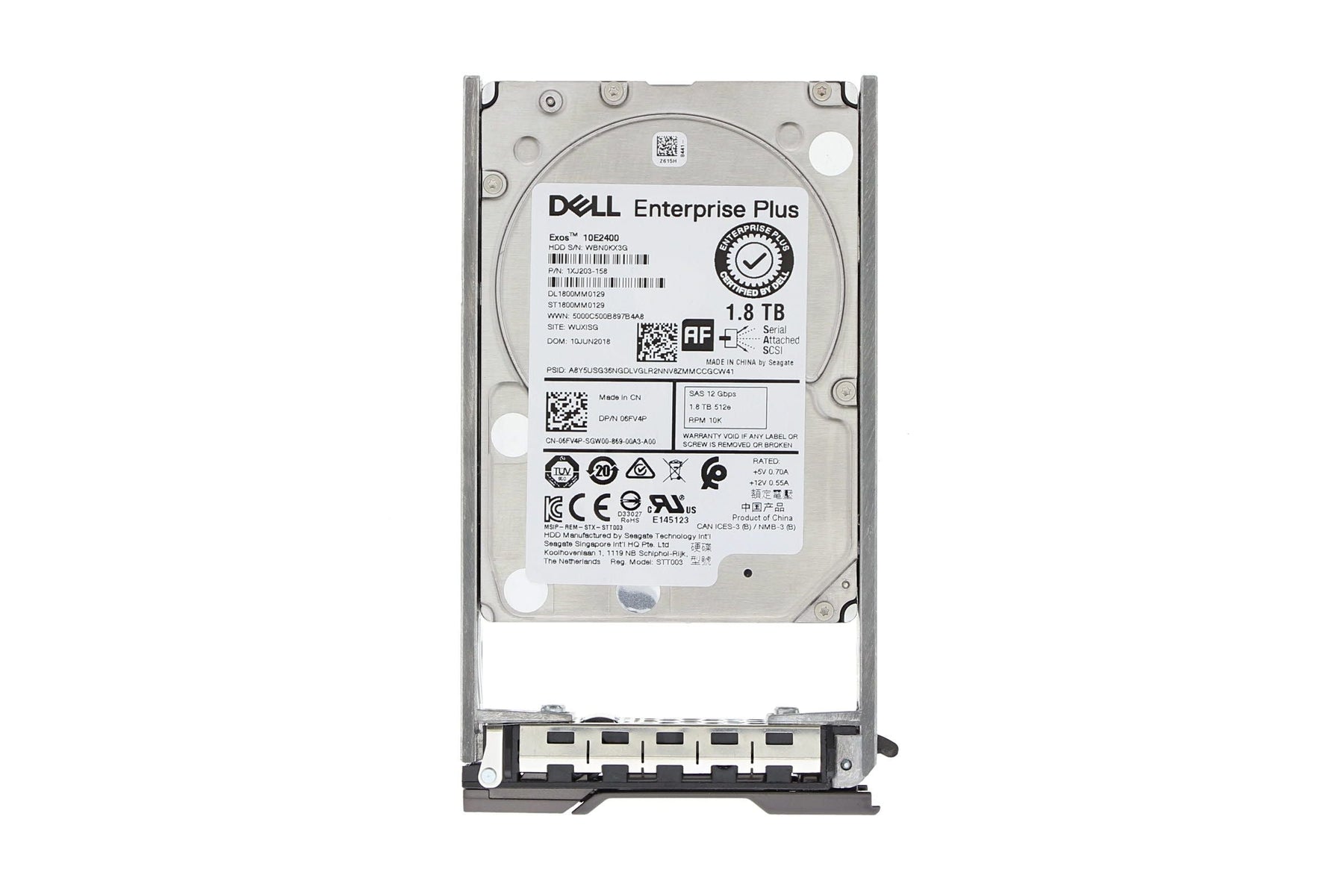 Dell 6FV4P Compellent EP+ 1.8TB 10K SAS-12Gbps 512e Hard Drive | USED