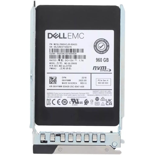Dell 6HYWM 960GB PCIe Gen4 NVMe U.2 2.5" RI SSD | USED