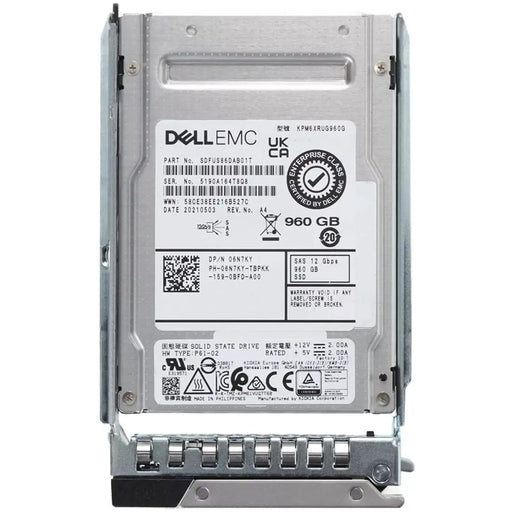 Dell 6N7KY 960Gb SAS-12Gbps Read Intensive 1DWPD 2.5in Hot-Plug SSD New | USED