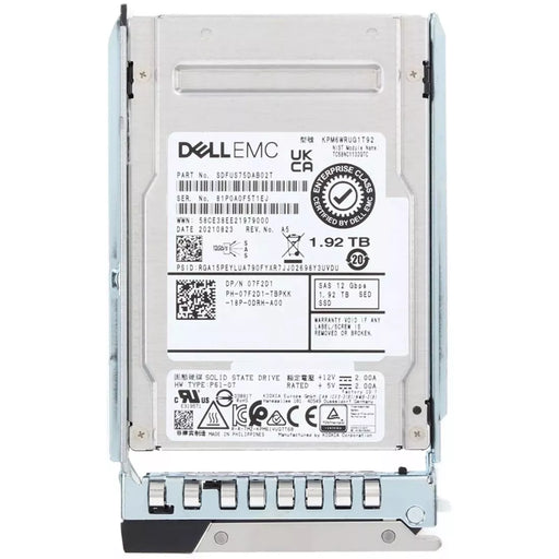 Dell 7F2D1 1.92TB SED SAS-12Gbps 2.5-Inch Read Intensive 1Dwpd SSD | USED
