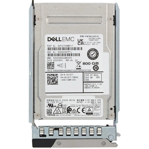Dell 81G77 800GB SED SAS-24Gbps Mixed Use 3DWPD 2.5-Inch Hot Plug SSD | USED