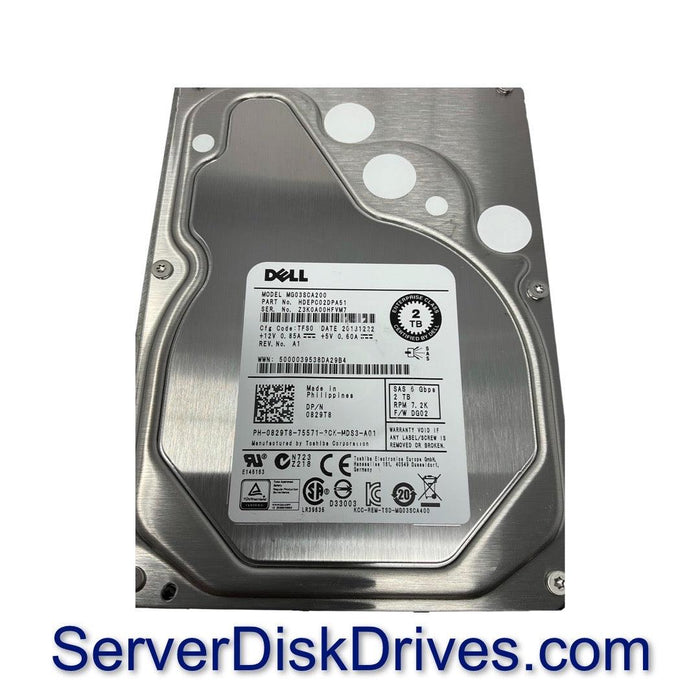 MG03SCA200 — Dell 829T8 2TB 7.2K 6 Gbps 64MB 3.5" SAS Drive