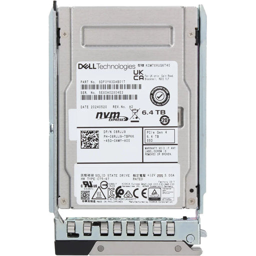 Dell 8RJJ9 6.4TB PCIe Gen4 NVMe U.2 2.5Inch Mixed Use SSD | USED