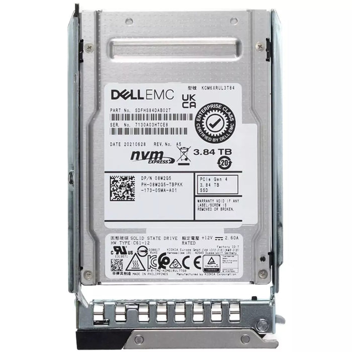 Dell 8W2G5 3.84TB PCIe Gen4 NVMe 2.5-Inch U.3 Read Intensive TLC SSD | USED