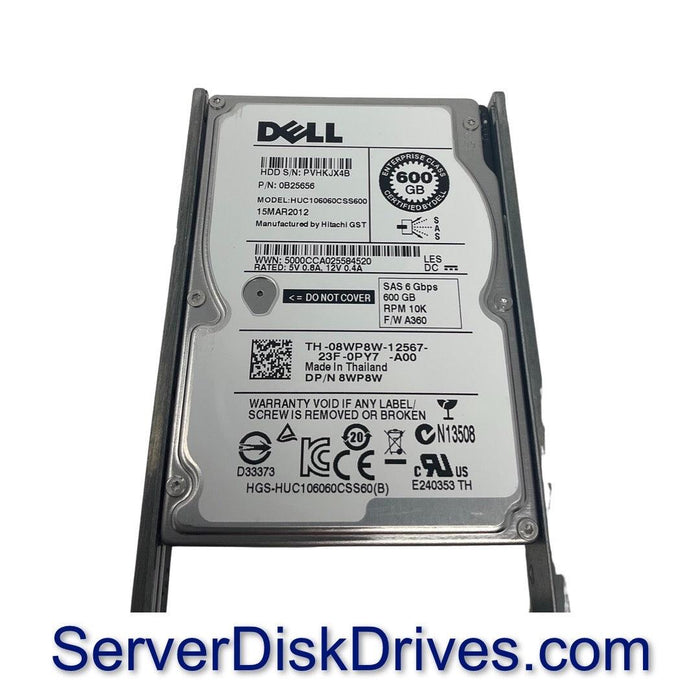 8WP8W — Dell HUC106060CSS600 600GB SAS 10k 6G 2.5in Hard Drive