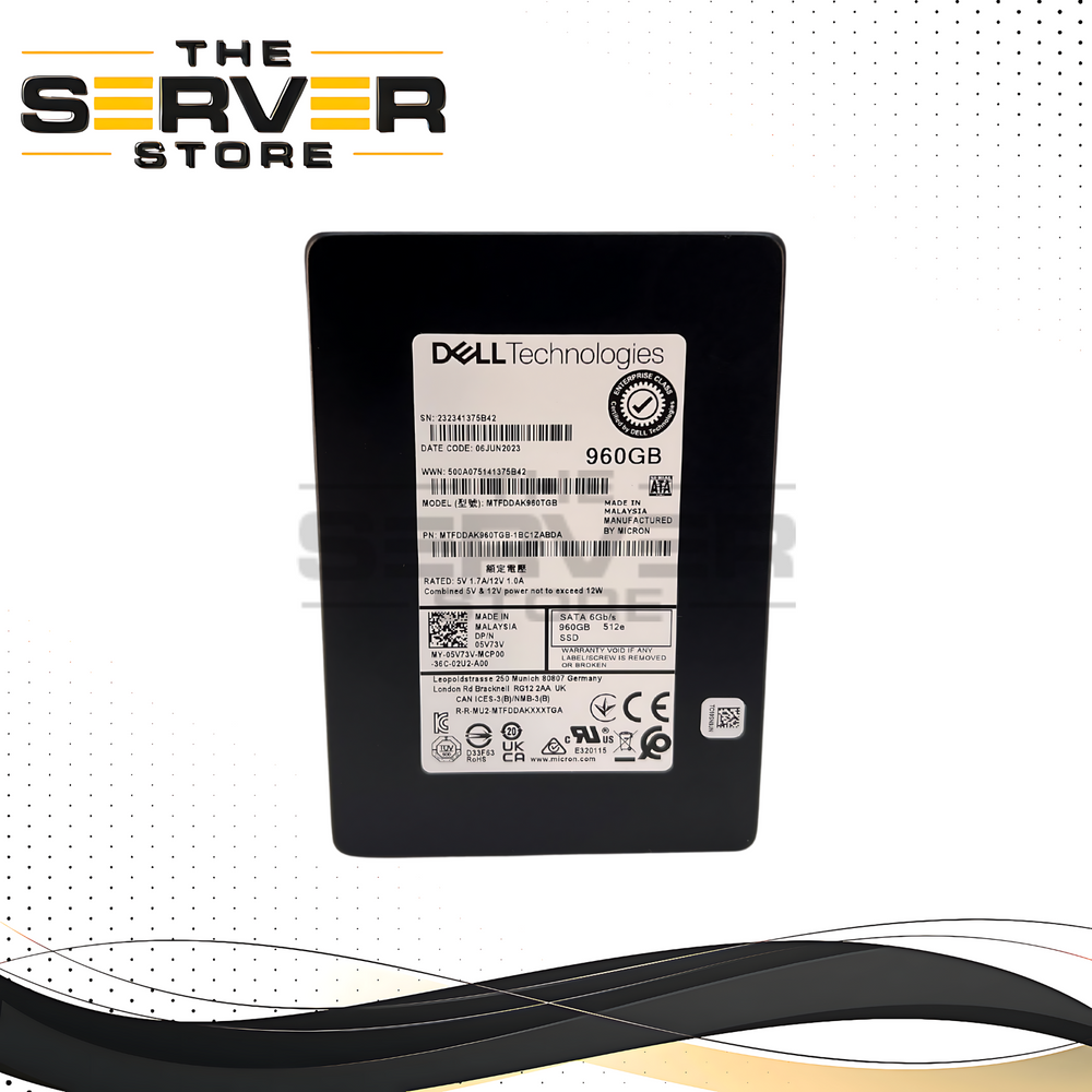 Dell 960GB SATA 6Gbps 2.5" SSD 512e Solid State Drive (5V73V)
