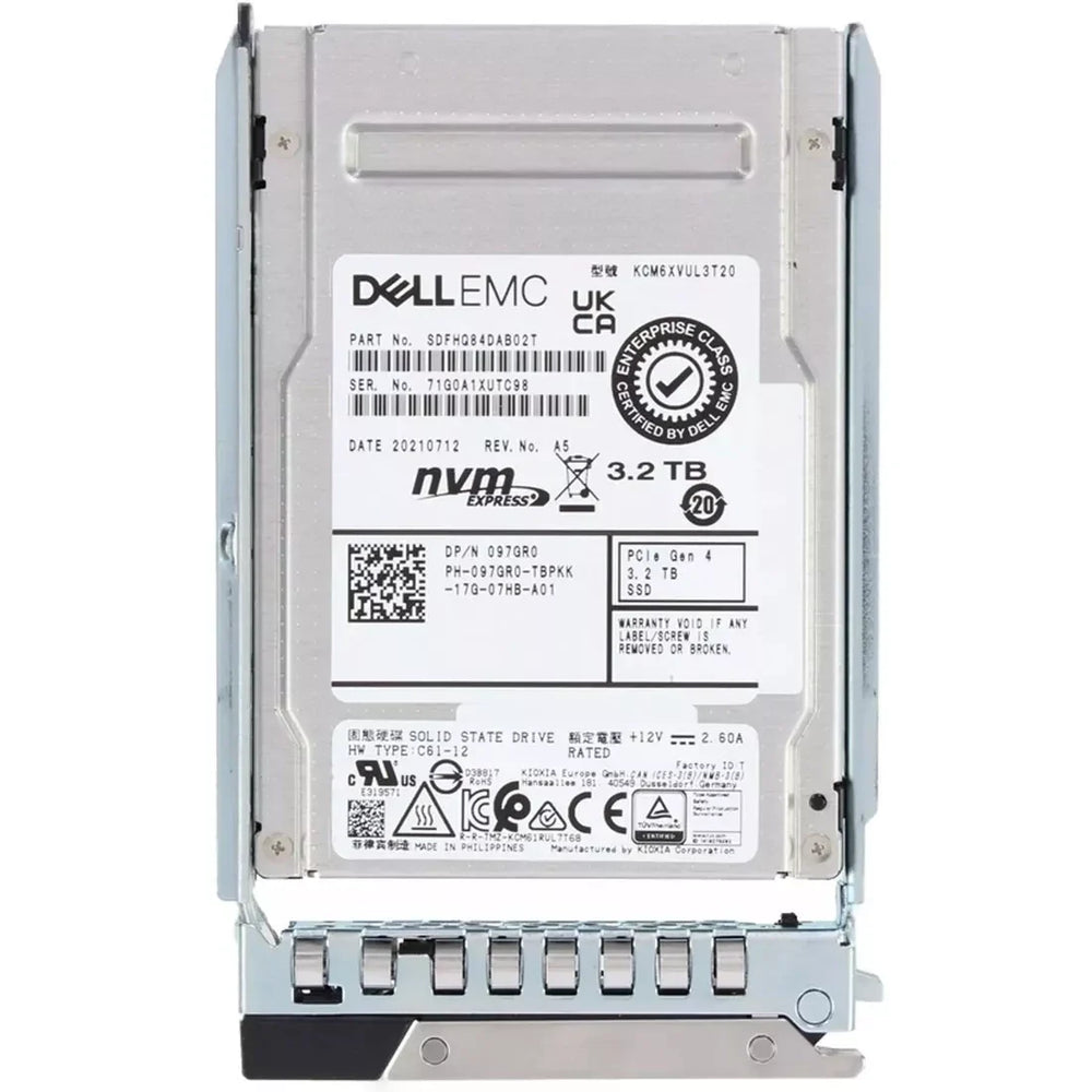 Dell 97GR0 3.2TB PCIe Gen4 NVMe U.2 Mixed Use TLC SSD | USED