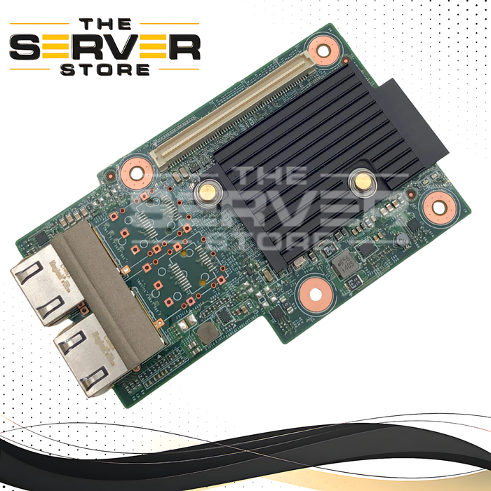 Dell Broadcom 57416 Dual Port 10GbE RJ45 Mezzanine Card, For 14th & 15th Generation PowerEdge Servers. P/N: WTV34, 0WTV34.