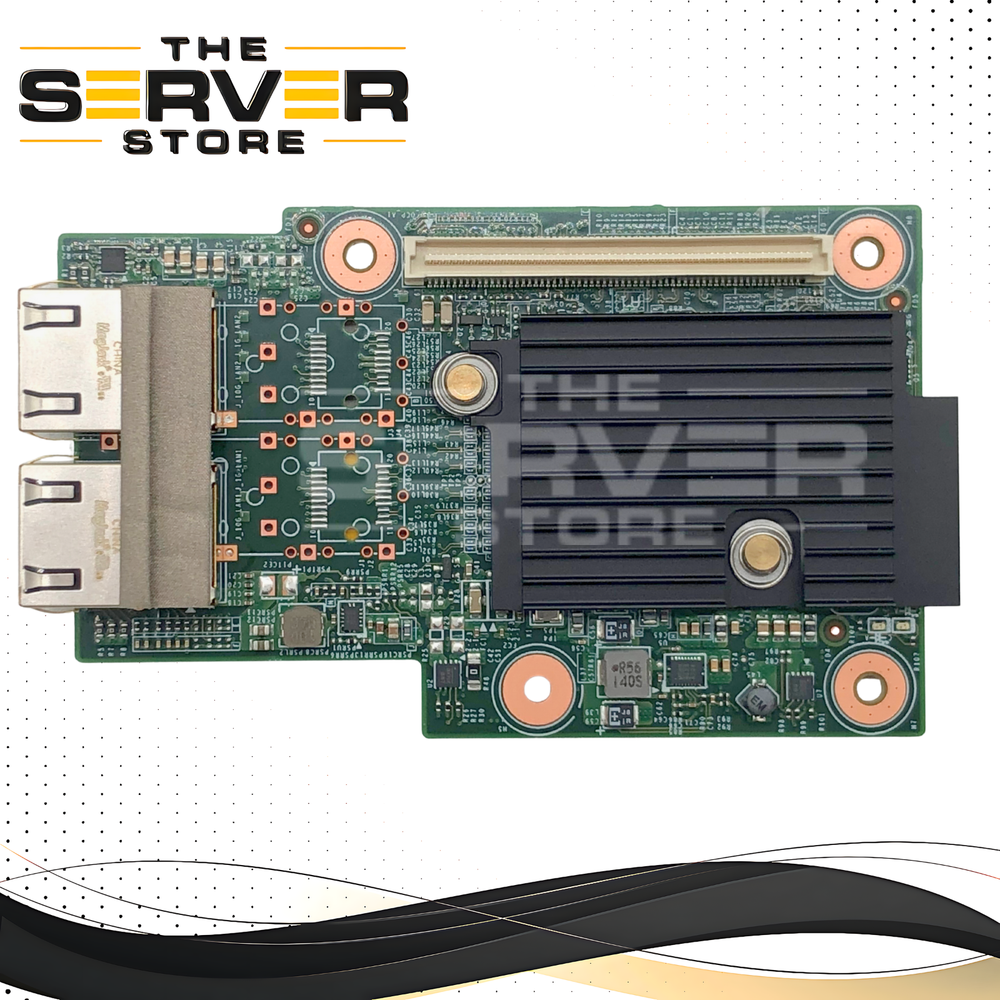 Dell Broadcom 57416 Dual Port 10GbE RJ45 Mezzanine Card, For 14th & 15th Generation PowerEdge Servers. P/N: WTV34, 0WTV34.
