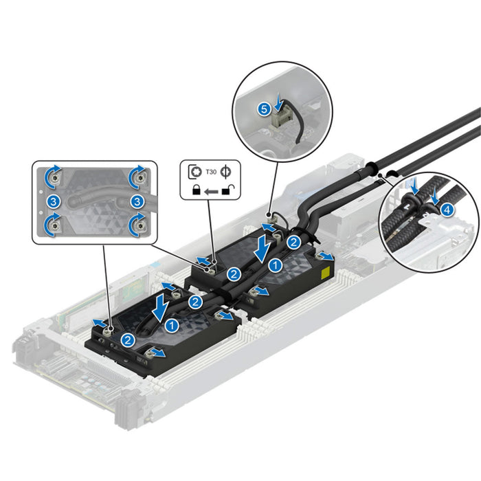 Dell C6620 (G16) Direct Liquid Cooling (DLC) Heatsink |