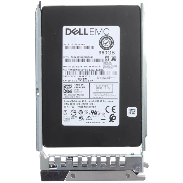 Dell CDC61 960GB SATA-6Gbps Read Intensive 1DWPD 2.5in Hot-Plug SSD Ref | USED