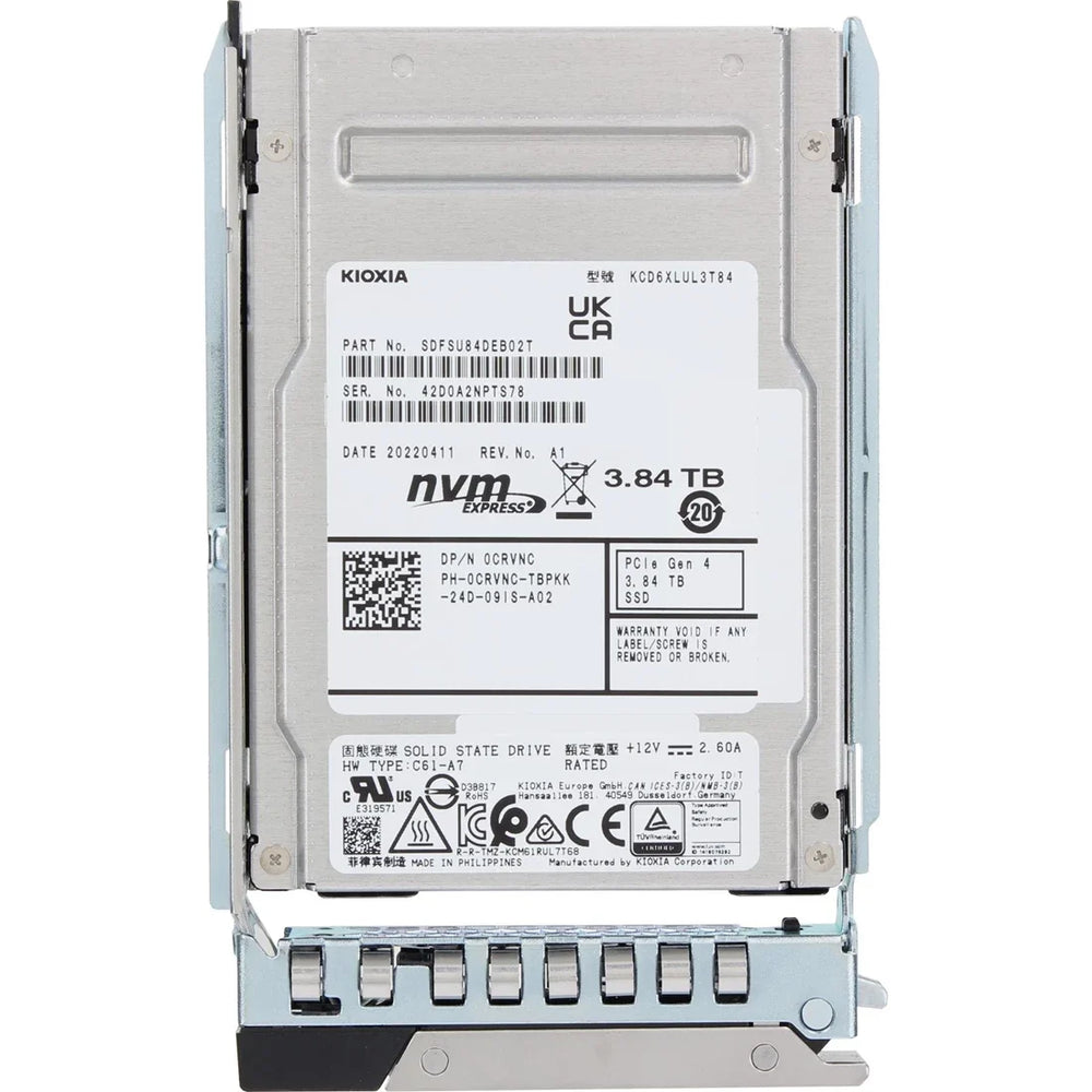 Dell CRVNC 3.84TB PCIe Gen4 NVMe Read Intensive TLC 2.5 SSD | USED