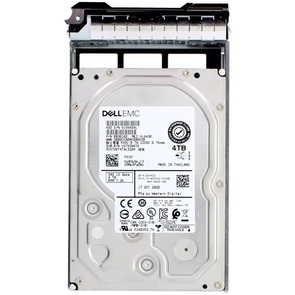 Dell Compellent CHPG2 4TB 7.2K NL SAS 12Gbps 512n 3.5" Hot-Plug Hard Drive | USED