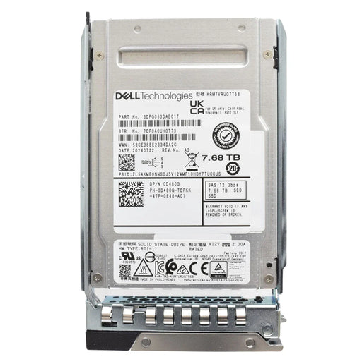 Dell D480G 7.68TB SED SAS Read Intensive 12Gbps 2.5in Solid State Drive | USED