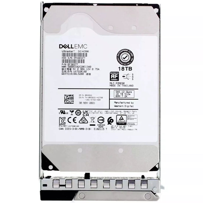 Dell EMC 161-BBUR 18TB 7.2K RPM SAS 12Gbps 512e 3.5inch Hot-Plug Hard Drive with Tray | USED