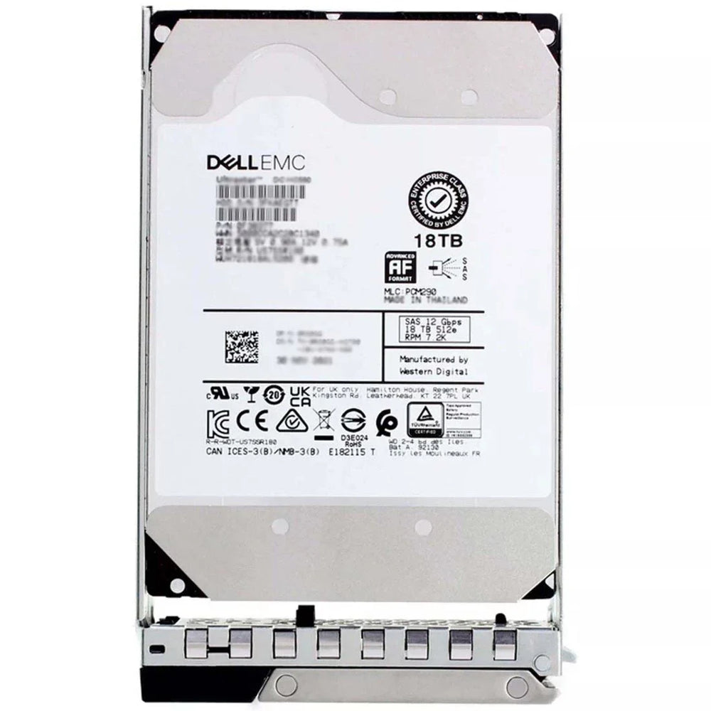 Dell EMC 400-BKZK 18TB 7.2K RPM SAS 12Gbps 512e 3.5inch Hot-Plug Hard Drive with 14G Kit | USED