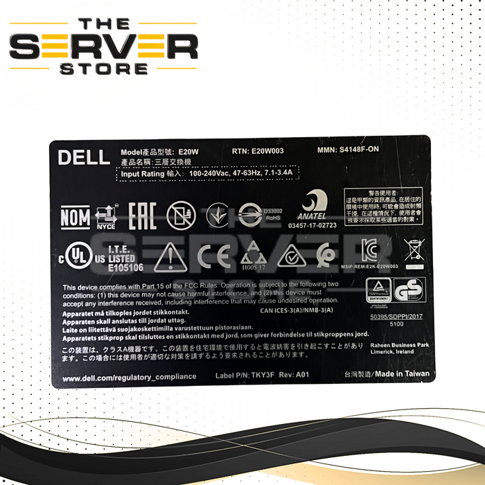 Dell EMC 48x 10GbE SFP+ 2x QSFP+ 4x 100GbE QSFP28 F-B Air PowerSwitch S4148F-ON
