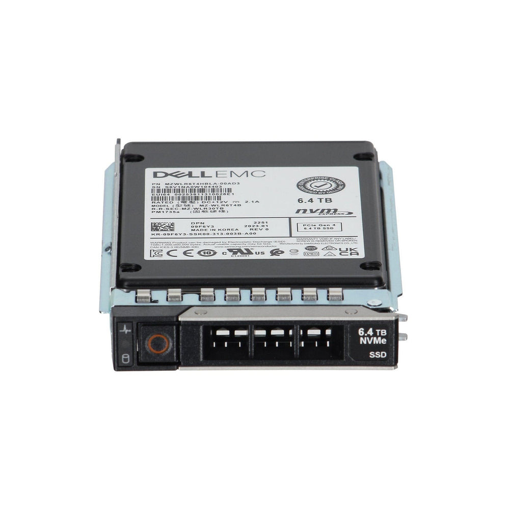 Dell EMC 6.4TB PCI Express 4.0 x8 NVMe Mixed Use NAND Flash U.2 2.5-inch Solid State Drive (SSD) - PYMY6