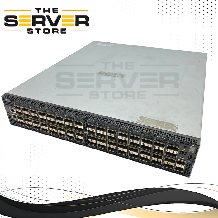 Dell EMC PowerSwitch Z9264F-ON E23W 1RU Data Center Switch. Featuring 64x 100GbE QSFP28 Ports, 2x 10GbE SFP+ Ports. Reverse Airflow. P/N: Z9264F-ON.
