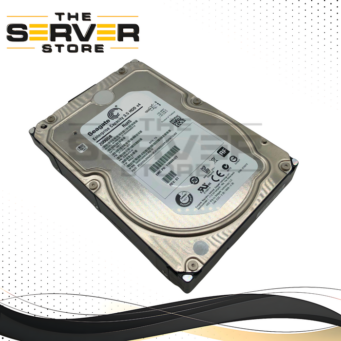 Dell EMC Seagate Enterprise Capacity v4 2TB 7200RPM 12Gb/s SAS 3.5-inch LFF 4Kn Hard Drive. P/N: ST2000NM0014.