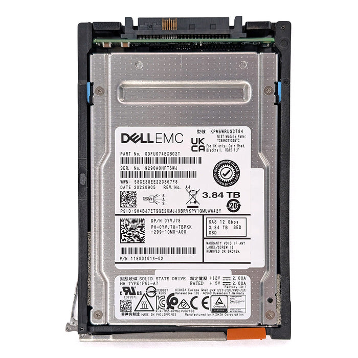 Dell EMC Unity 2.5" 3.2TB/3.84TB SAS 12Gbps RI SED SSD (118001014-02) | YVJ78 | D4F-2SFXL2-3840 005054013