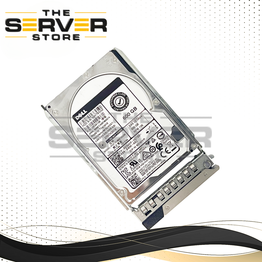 Dell Enterprise 600GB SAS 12G 10K SFF 2.5" HDD HUC101860CSS200 06DWVP 6DWVP