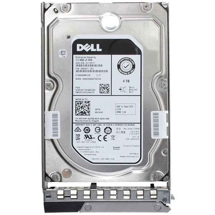 Dell FCHXF SED 4TB 7.2k NL SAS 12Gbps 3.5inch Hot Plug Hard Drive With kit | USED