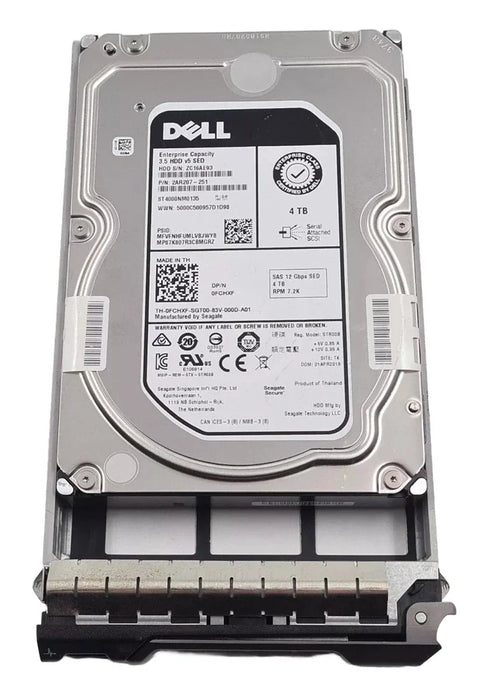 Dell FCHXF SED 4TB 7.2k NL SAS-12Gbps 3.5inch Hot Plug Hard Drive | USED