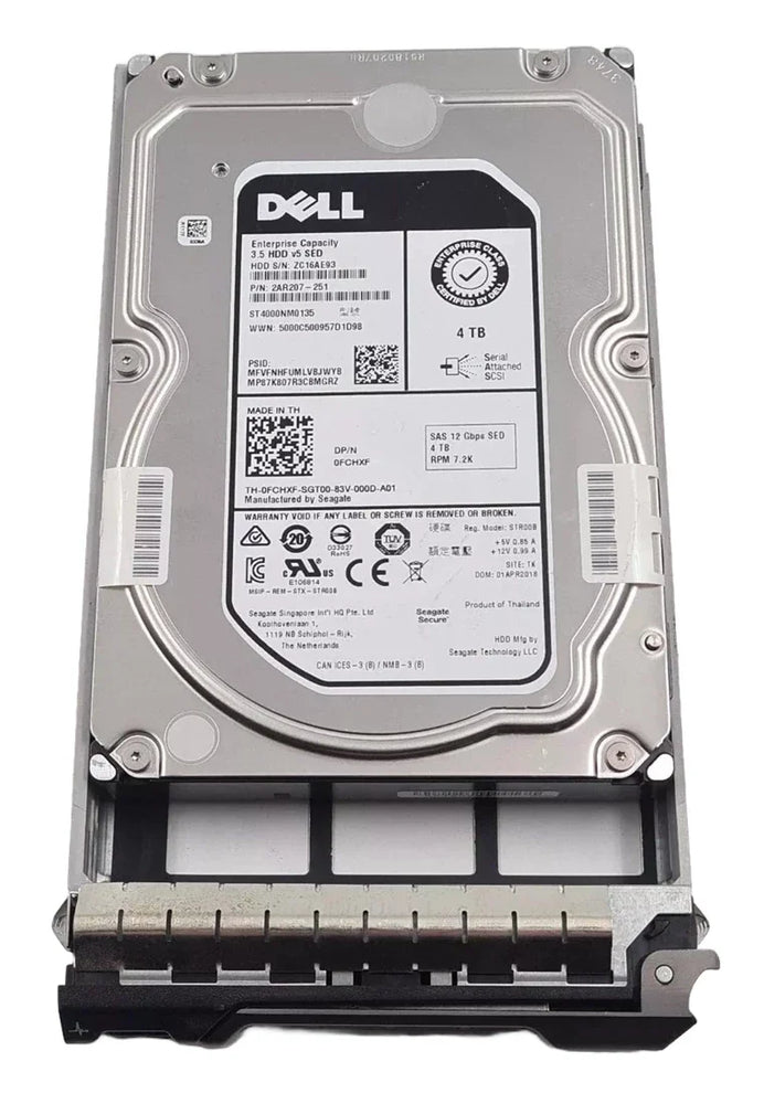 Dell FCHXF SED 4TB 7.2k NL SAS-12Gbps 3.5inch Hot Plug Hard Drive | USED