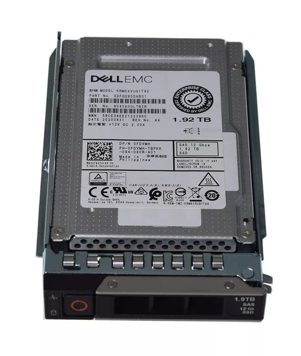 Dell FDVMH 1.92TB SAS-12Gbps Mixed Use 3DWPD 2.5-Inch Hot Plug SSD | USED