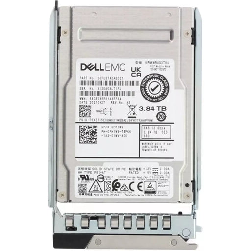 Dell FH1W9 3.84TB SAS-12Gbps SED Read Intensive 1DWPD 2.5Inch Hot-Plug SSD | USED
