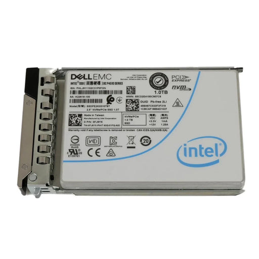 Dell FJ9YX 1TB RI TLC NVMe PCIe Gen3.1 x4 2.5Inch SSD with Tray | USED