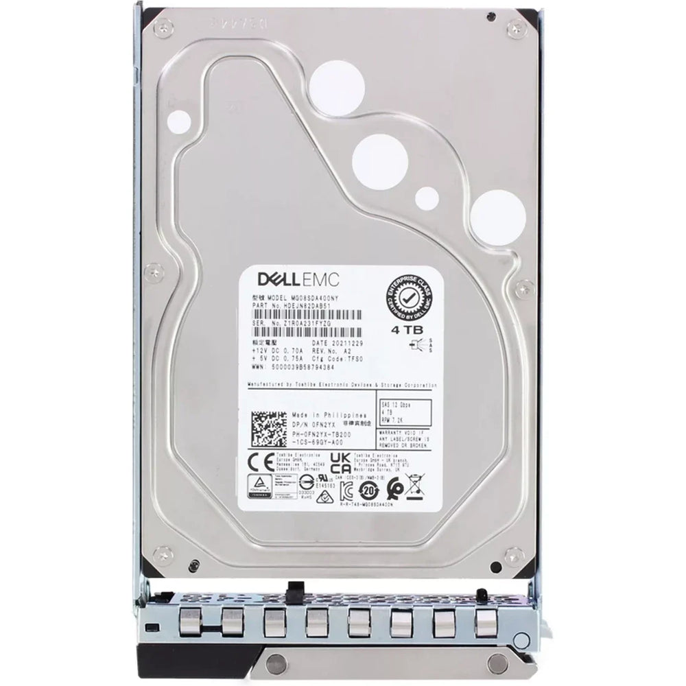Dell FN2YX 4TB 7.2K NL SAS 12Gbps 512n 3.5" Hot-Plug Hard Drive | USED