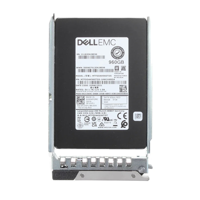 Dell FVWPJ 960GB SATA 6Gbps Read-Intensive TLC 2.5Inch SSD | USED