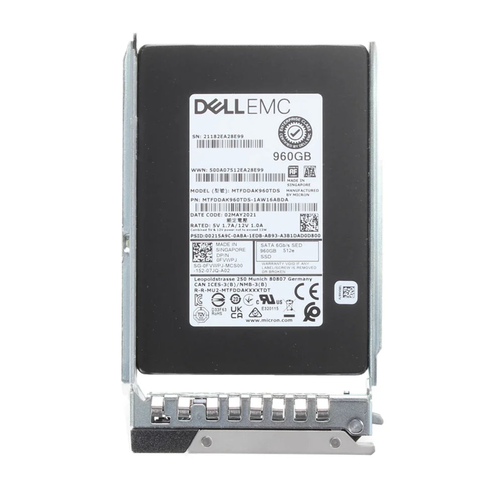 Dell FVWPJ 960GB SATA 6Gbps Read-Intensive TLC 2.5Inch SSD | USED
