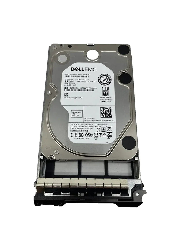 Dell HNWHH 1TB 7.2k SATA 6Gbps 512n 3.5" Internal Hdd with Tray | USED
