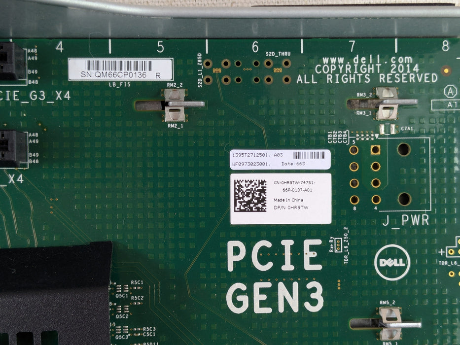 Dell HR9TW Slot 1 Left Riser Board Assembly for PowerEdge R930