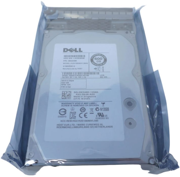 HUS156060VLS600 — Dell W348K 600gb 15k 3.5in SAS Hard Drive